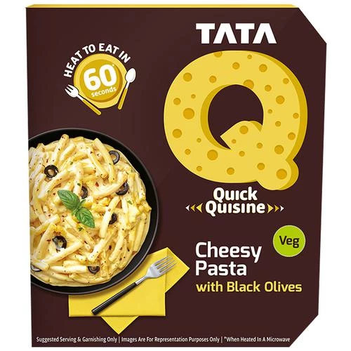 TATA Q Ready To Eat Veg Cheesy Pasta With Black Olives - High Quality Ingredients, 290 g-2.webp